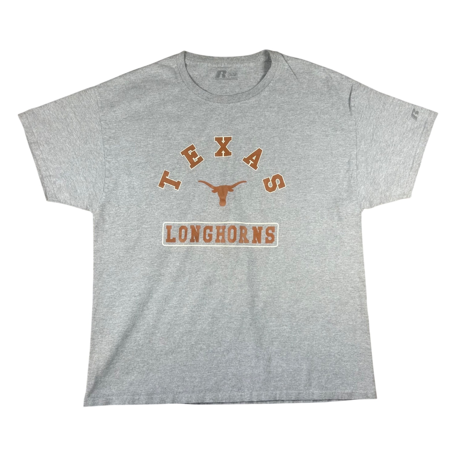 Russell Athletic Texas Longhorns Mens Xl Gray Short Sleeve Graphic T-Shirt Ncaa
